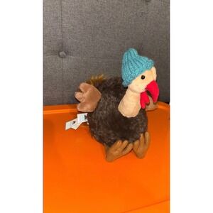 Jellycat Theo Turkey Plush Stuffed Animal with Blue Knit Hat THEO2TKY New